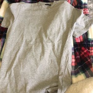 plain gray oversized shirt